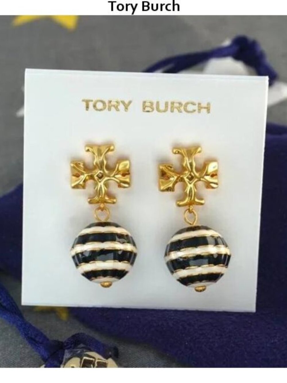 Tory Burch Roxanne Small Drop Earrings in Yellow Multi